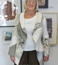 Tusk White and Grey Vogue pattern fitted Jacket - Image 2