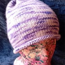 Hand-knitted, hand-dyed hat