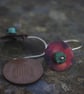 Red Copper Circles with Amazonite Bead - Image 4