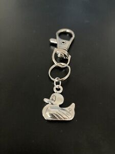 duck keyring bag charm zip puller swivel clip on key chain lanyard