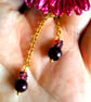 Burgundy Large Flower Convertible Pendant Brooch Garnet Necklace - Image 5