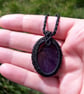 Amethyst Macrame Pendant - Image 5