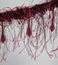 1m Beaded Wine Red Fuzzy Trim - Image 3