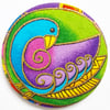Christmas Bird Fabric Badge 58mm 