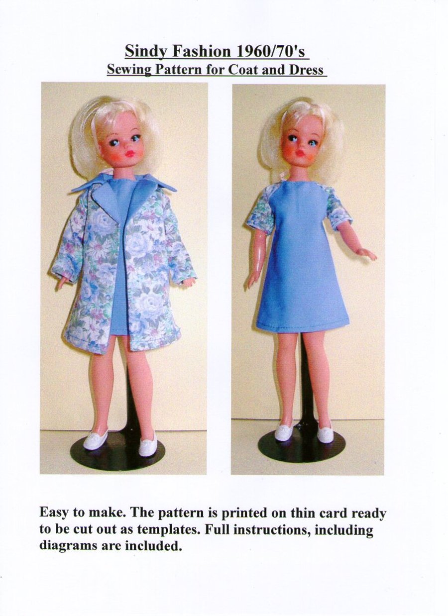 Sindy Sewing Pattern for 1960's Coat and Dress
