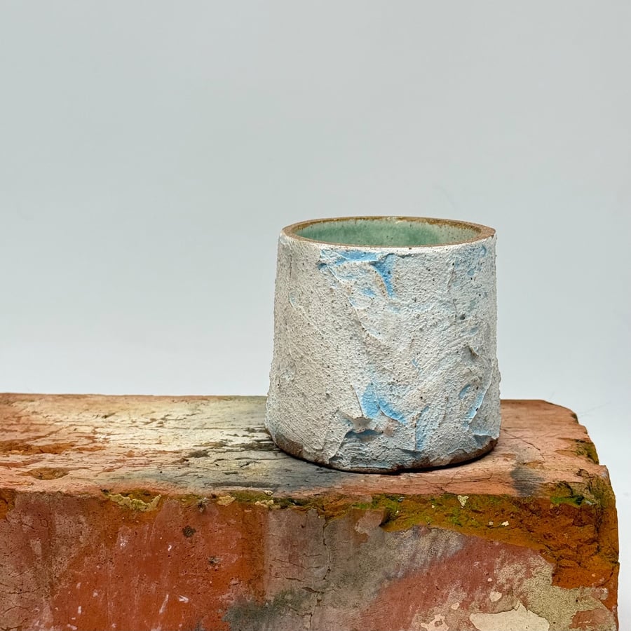 Polished edge textured tumbler. No 10