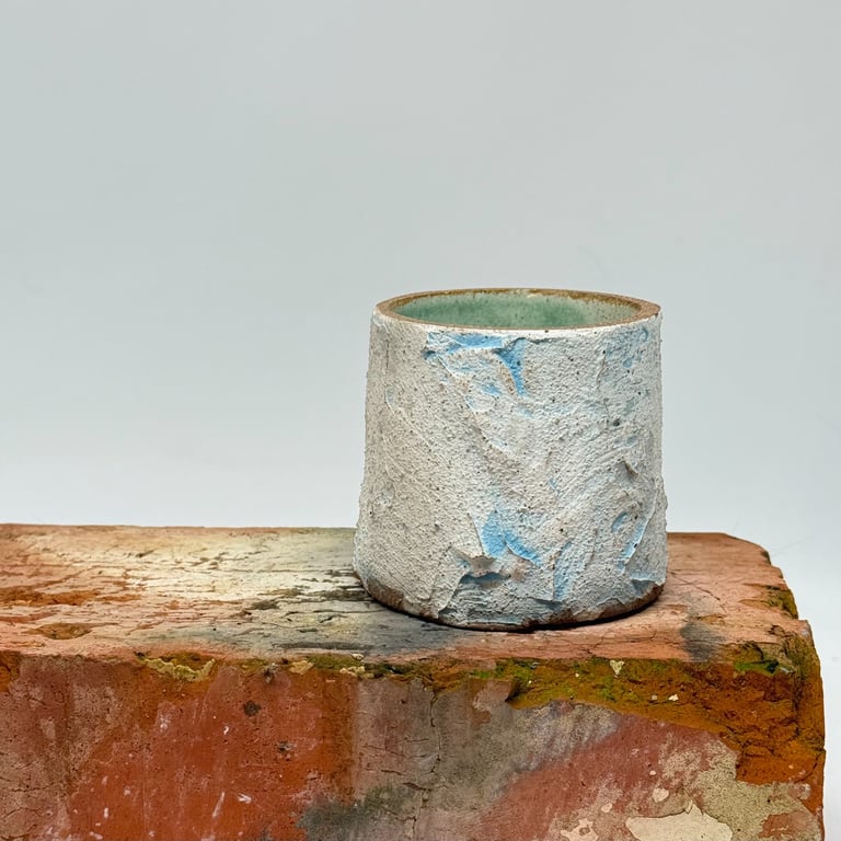Polished edge textured tumbler. No 10