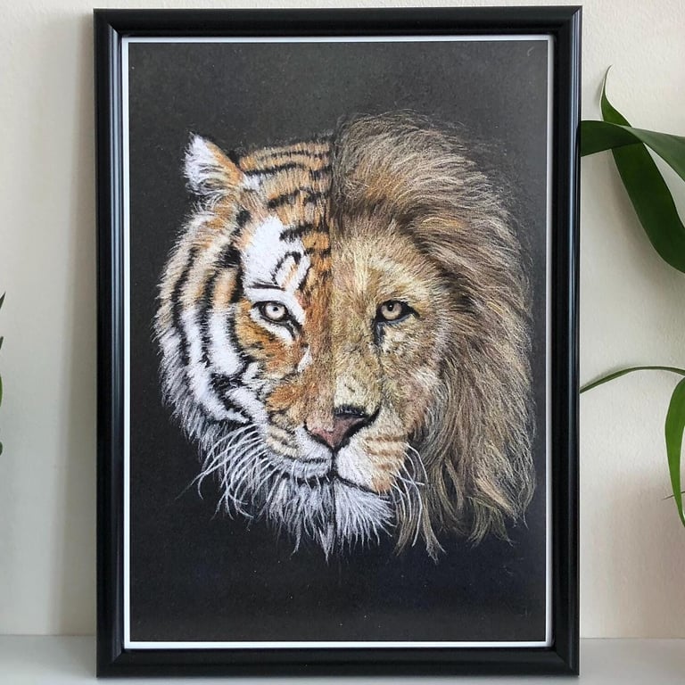 Tiger and Lion Fine Art Print