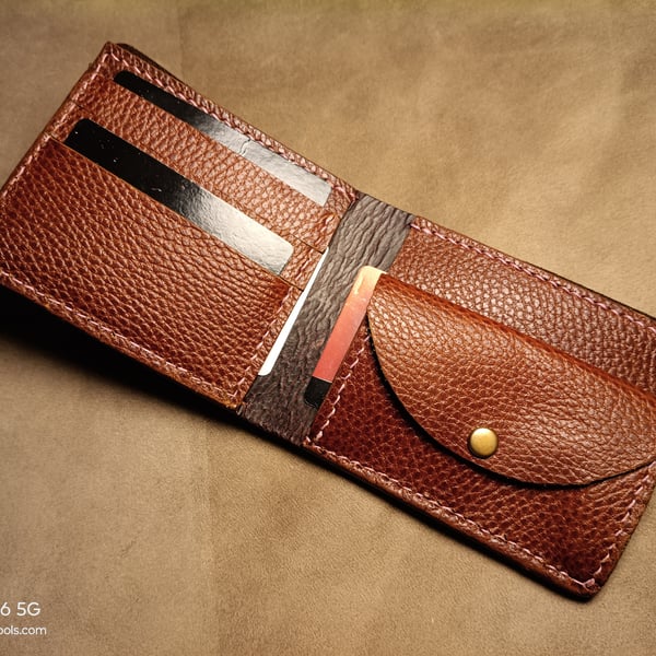 Bifold Handmade Embossed Leather Wallet
