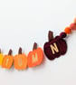 Felt Autumn Pumpkin Garland with Wool Felt Balls - Autumn Colours Gourd Bunting  - Image 9