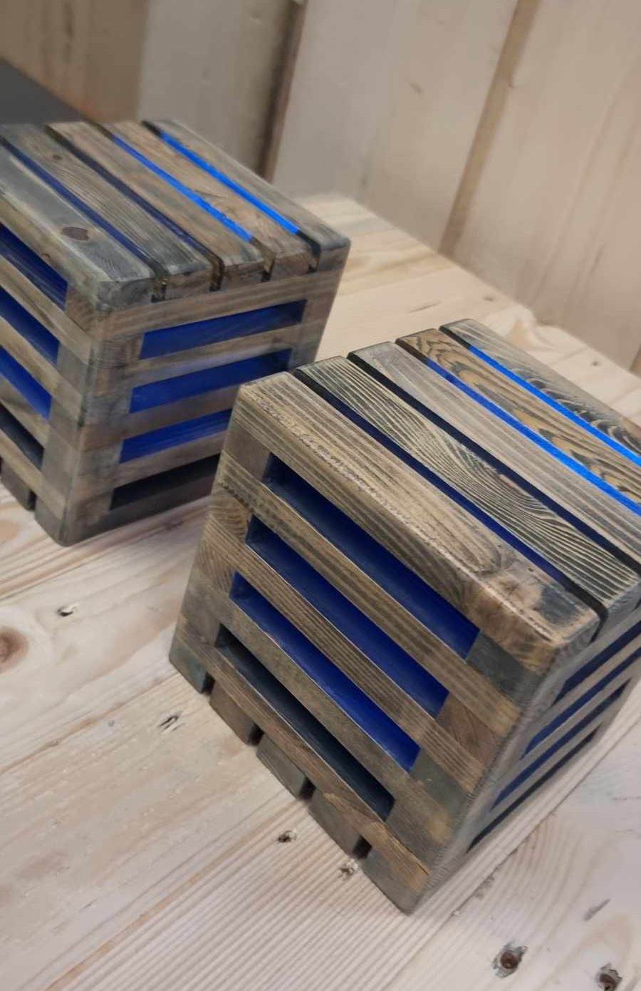 Pair Of Cube RBG Lamps