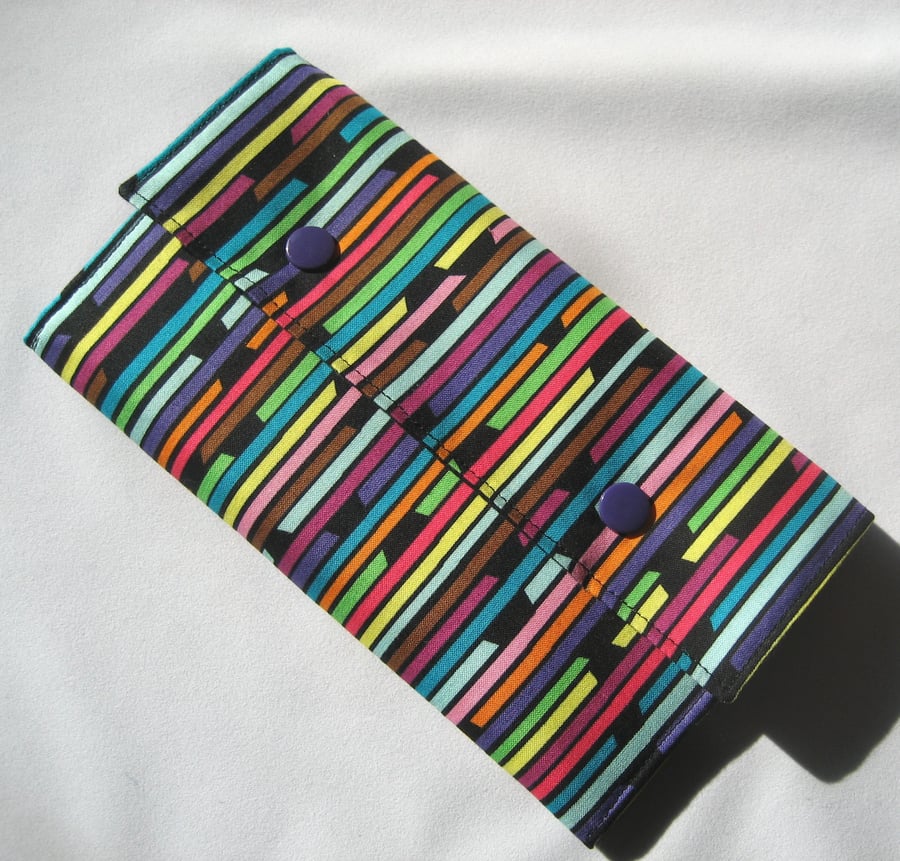 Multi Stripe Fabric Purse