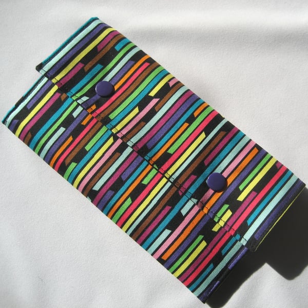 Multi Stripe Fabric Purse