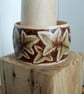 Pyrography ivy leaf wooden bangle  - Image 1