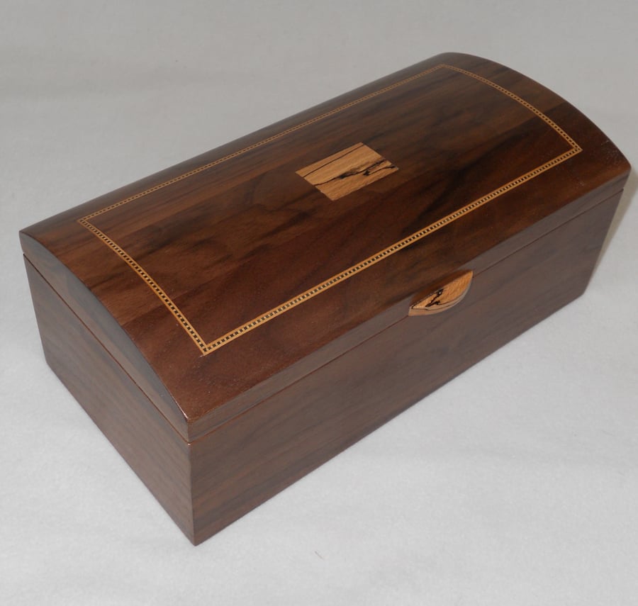 Jewellery Casket - Solid Walnut