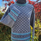 Fair Isle 'Coull' jumper, Denim and Stardust