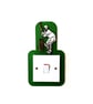 Cricket Batsman Light Switch Surround Green Plywood Layered Wicket Sports Wall 