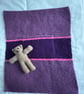 Hand knitted blanket with Teddy in the pocket - Image 3