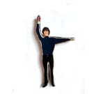 Sixties Era George Harrison Figure Beatles Statement Brooch by EllyMental