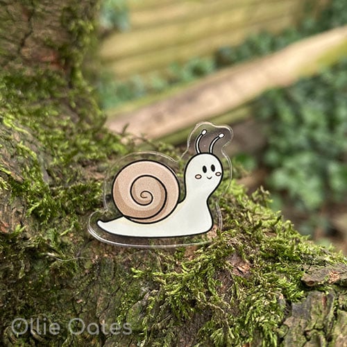 Eco-Friendly Snail Character Pin Badge