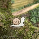 Eco-Friendly Snail Character Pin Badge