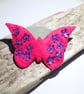 Pink Butterfly Felt Brooch - UK Free Post - Image 2