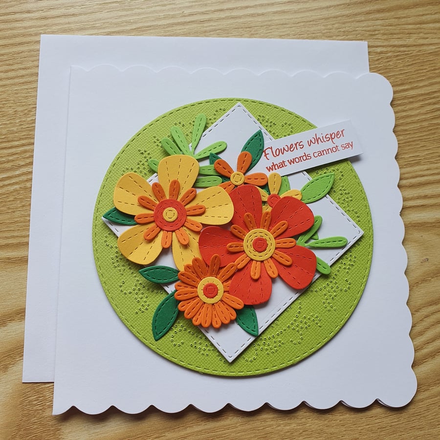 A feminine floral birthday card