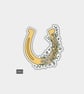 Cute Vinyl Die Cut Sticker For Adults - Floral Horseshoe