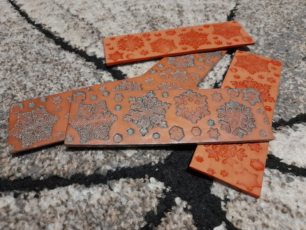 Handmade ceramic terracotta christmas tile decoration