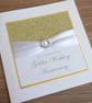 Handmade 50th golden wedding anniversary card, modern, designer - Image 2
