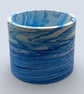 Large Blue Marbled Plant Pot - Unique Indoor Planter - Image 7