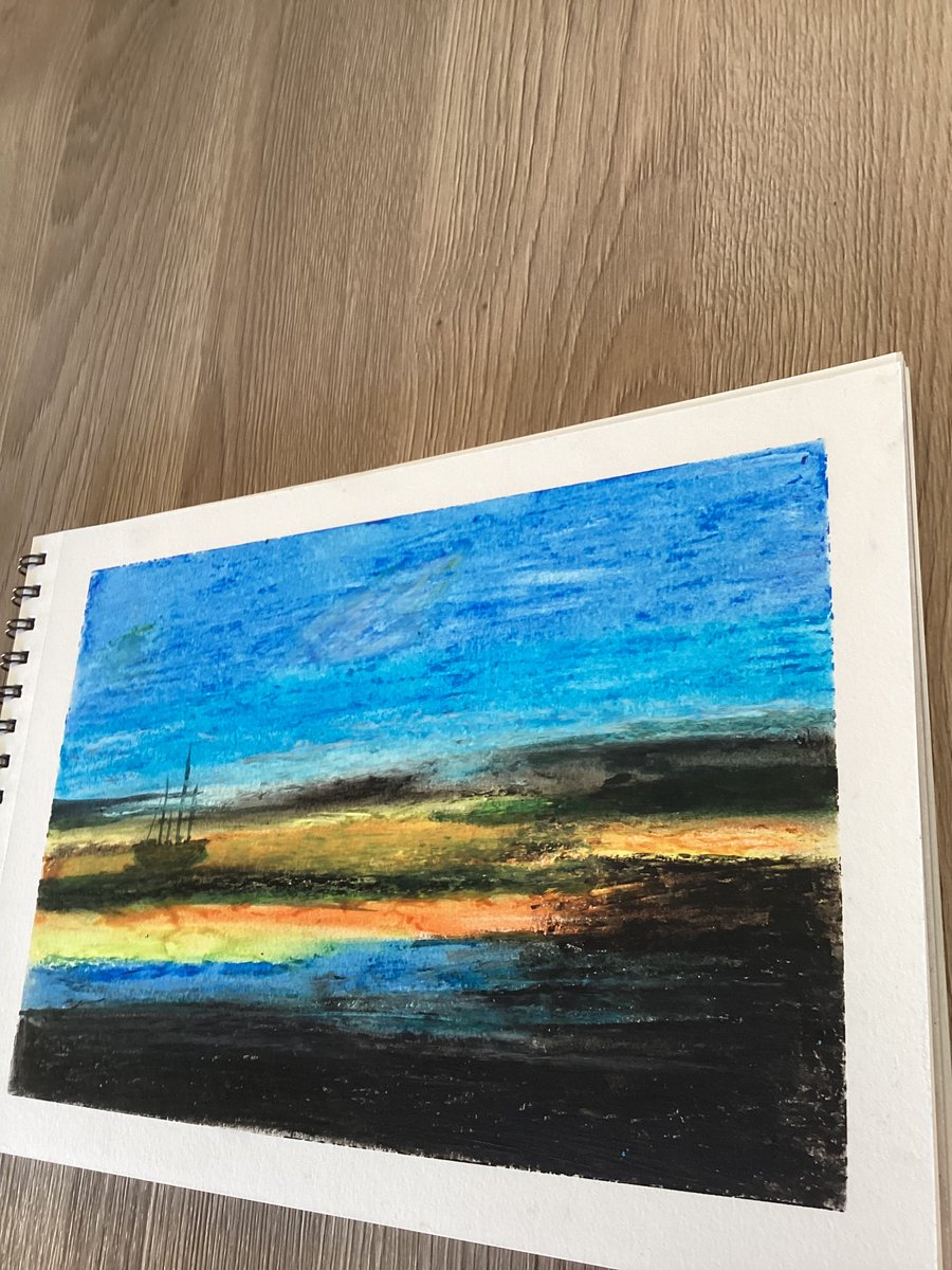 Coastal oil pastel 