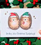 Hedgehog Christmas card, Family Christmas card, Sending Christmas hugs - Image 3