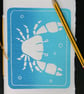 Handprinted Blue Crab Notebook - Image 2