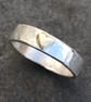Gold heart ring, heart band, silver and gold ring, love, valentines ring,  - Image 9