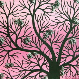 Cherry Blossom Tree Original Canvas Art