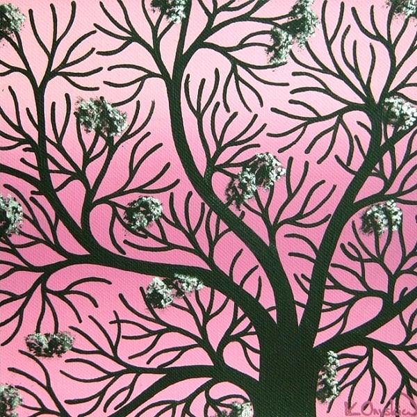 Cherry Blossom Tree Original Canvas Art