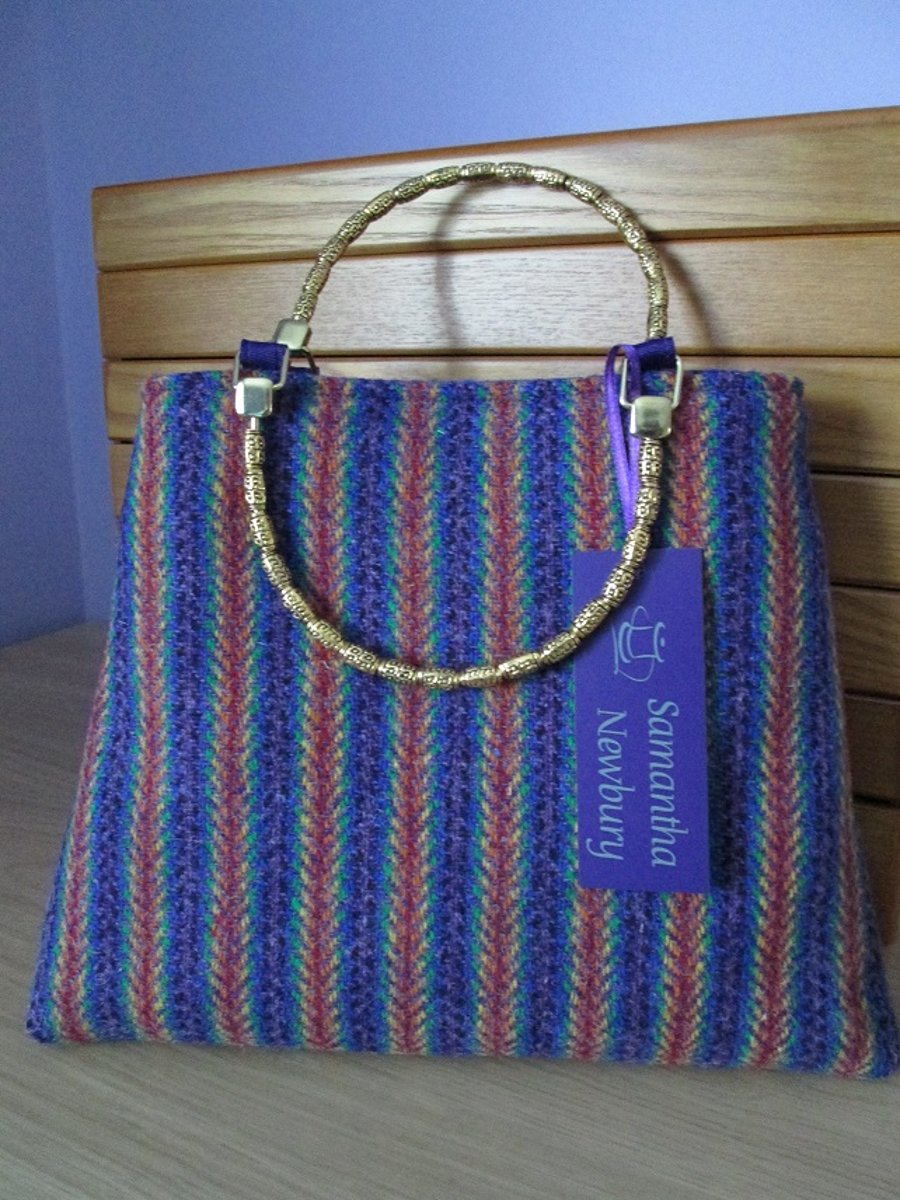 Small Rainbow 'Harris Tweed' Handbag