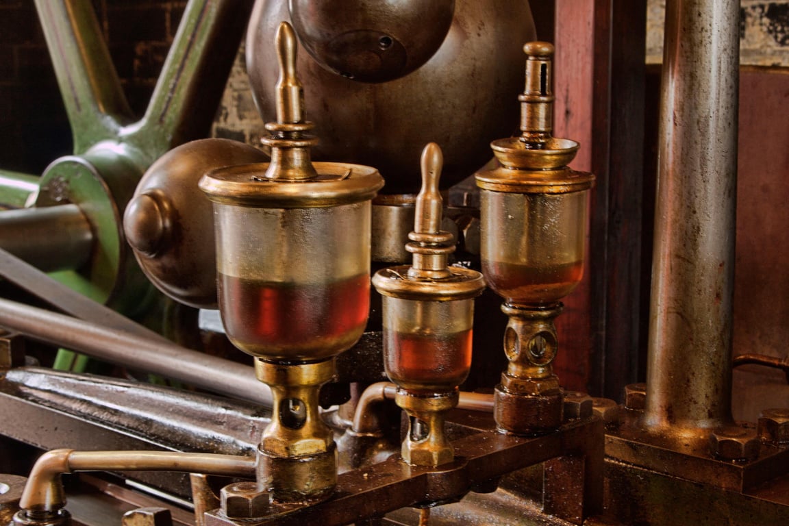 Steam engine oil drip feed print