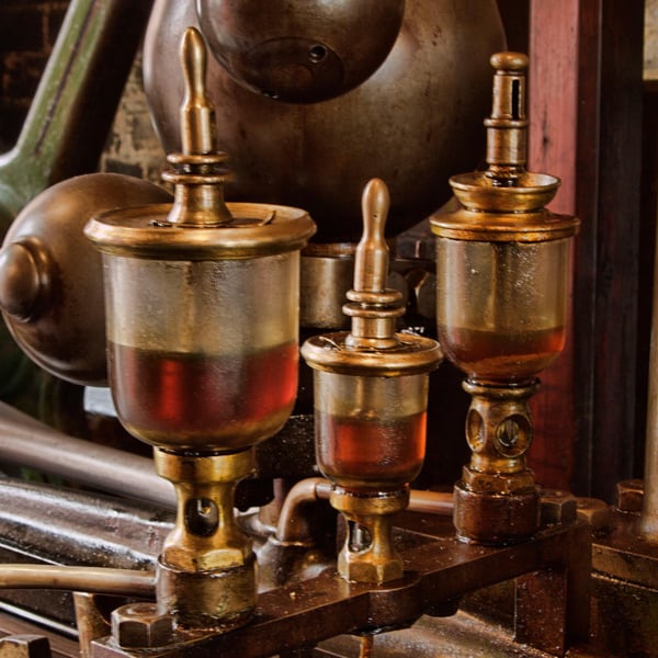 Steam engine oil drip feed print