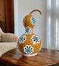 Mustard Daisy Gourd Lamp - Image 1
