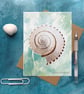 Seashell art card sundial shell artist card cellophane free