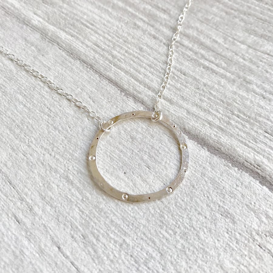 Circle and dot necklace