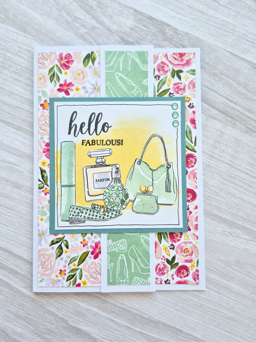 Handmade Female Floral Card