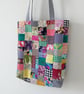 Upcycled Cotton Patchwork Tote Bag  - Image 4