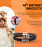 40th Birthday Gift - Personalised Leather Bracelet - Dad Brother Son Husband - Image 7