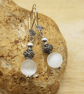 Selenite sphere earrings - Image 2