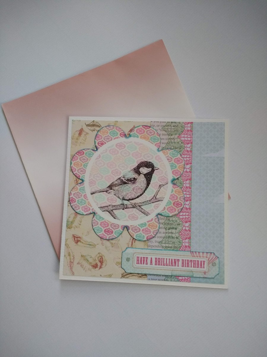 Pretty Bird Birthday Card