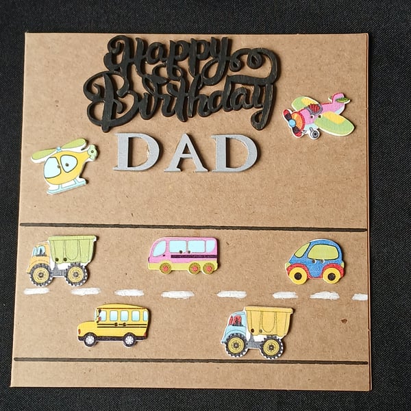 Handmade, dad birthday card 