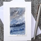 Blank Card. Handpainted Watercolour Art. OOAK